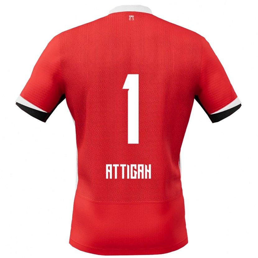 Danxen Homme Maillot Quenten Attigah #1 Rouge Blanc Tenues Domicile 2025/26 T-Shirt