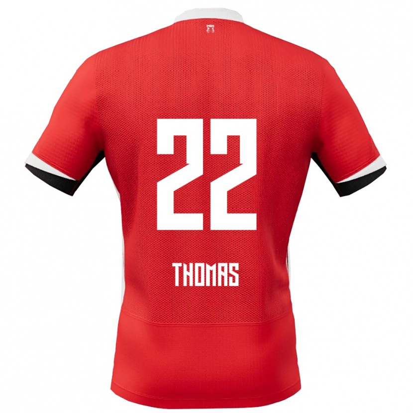 Danxen Homme Maillot Kealyn Thomas #22 Rouge Blanc Tenues Domicile 2025/26 T-Shirt