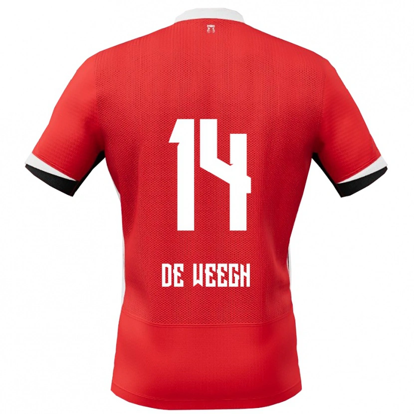 Danxen Homme Maillot Bo Op De Weegh #14 Rouge Blanc Tenues Domicile 2025/26 T-Shirt