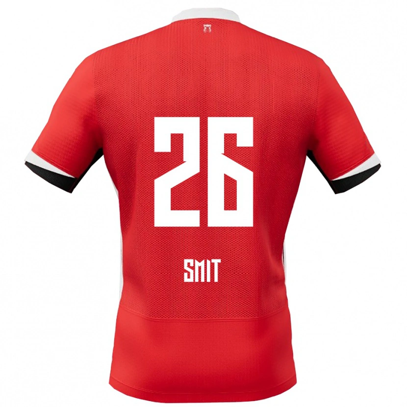 Danxen Homme Maillot Kees Smit #26 Rouge Blanc Tenues Domicile 2025/26 T-Shirt