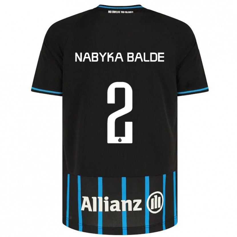 Danxen Homme Maillot Mamadou Balde #2 Noir Bleu Tenues Domicile 2025/26 T-Shirt