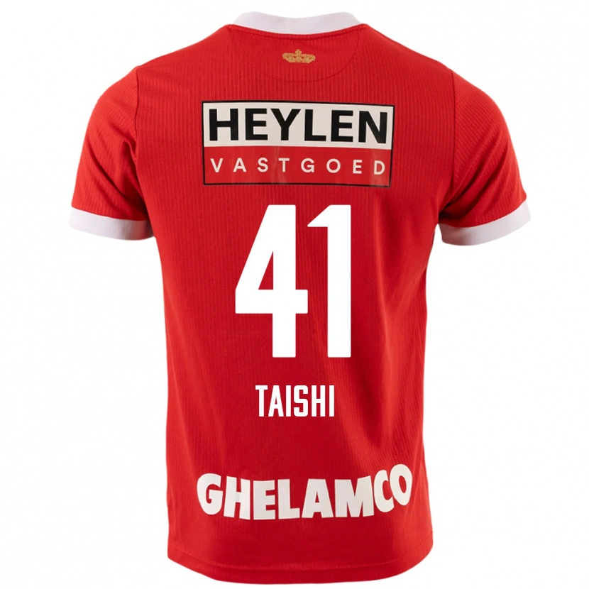 Danxen Homme Maillot Taishi Brandon Nozawa #41 Rouge Blanc Tenues Domicile 2025/26 T-Shirt