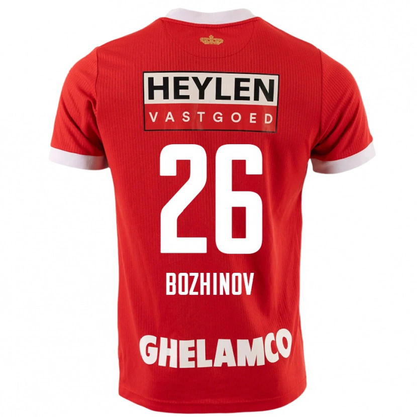Danxen Homme Maillot Rosen Bozhinov #26 Rouge Blanc Tenues Domicile 2025/26 T-Shirt
