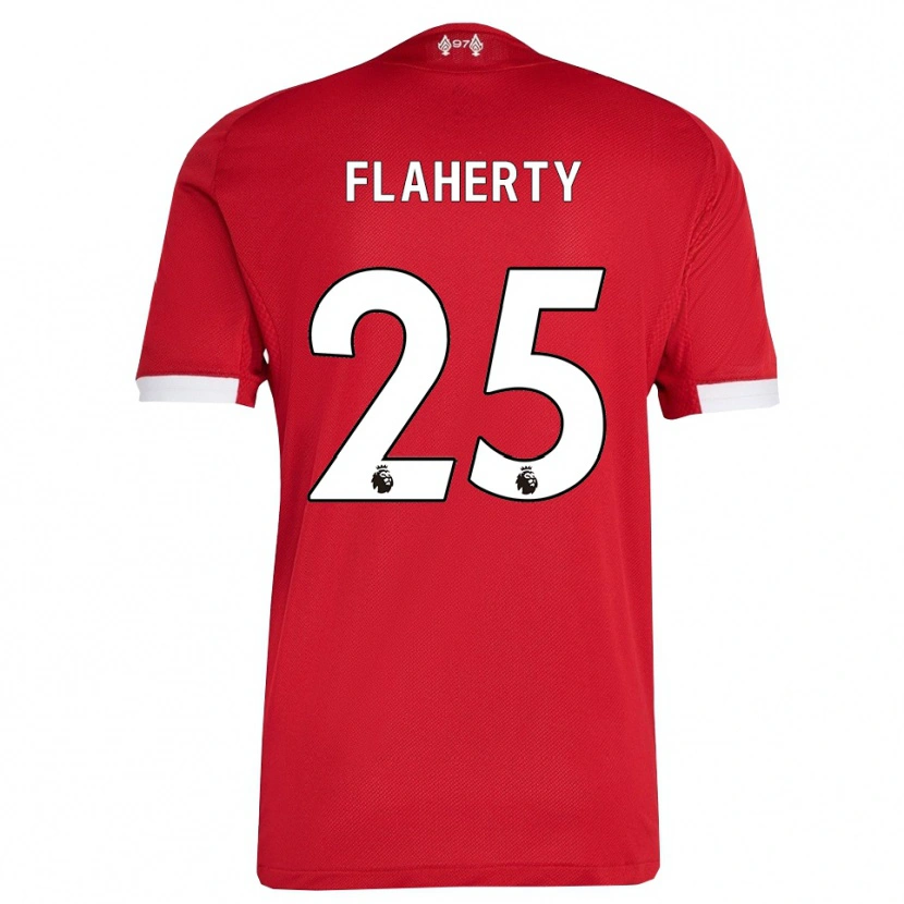 Danxen Homme Maillot Gilly Flaherty #25 Rouge Blanc Tenues Domicile 2025/26 T-Shirt