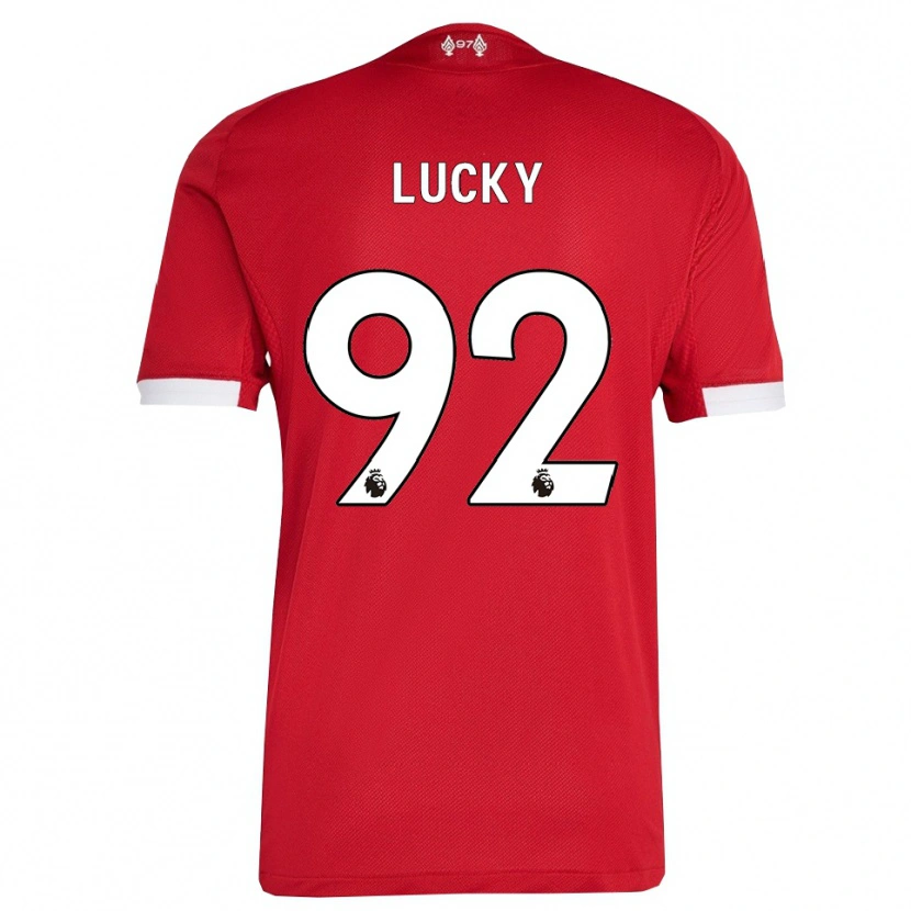 Danxen Homme Maillot Wellity Lucky #92 Rouge Blanc Tenues Domicile 2025/26 T-Shirt