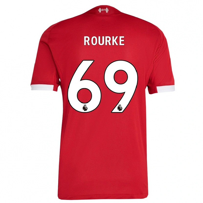 Danxen Homme Maillot Fidel O'rourke #69 Rouge Blanc Tenues Domicile 2025/26 T-Shirt