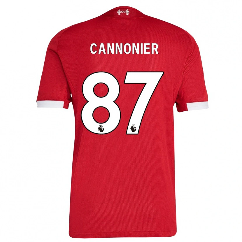 Danxen Homme Maillot Oakley Cannonier #87 Rouge Blanc Tenues Domicile 2025/26 T-Shirt