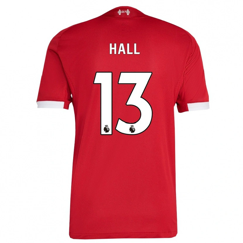 Danxen Homme Maillot Bailey Hall #13 Rouge Blanc Tenues Domicile 2025/26 T-Shirt