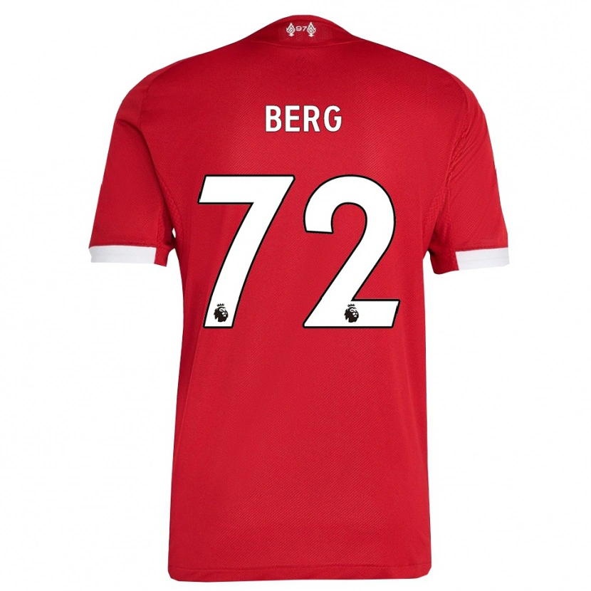 Danxen Homme Maillot Sepp Van Den Berg #72 Rouge Blanc Tenues Domicile 2025/26 T-Shirt