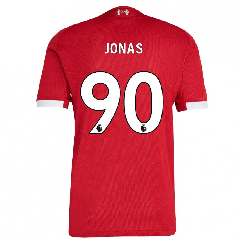 Danxen Homme Maillot Lee Jonas #90 Rouge Blanc Tenues Domicile 2025/26 T-Shirt