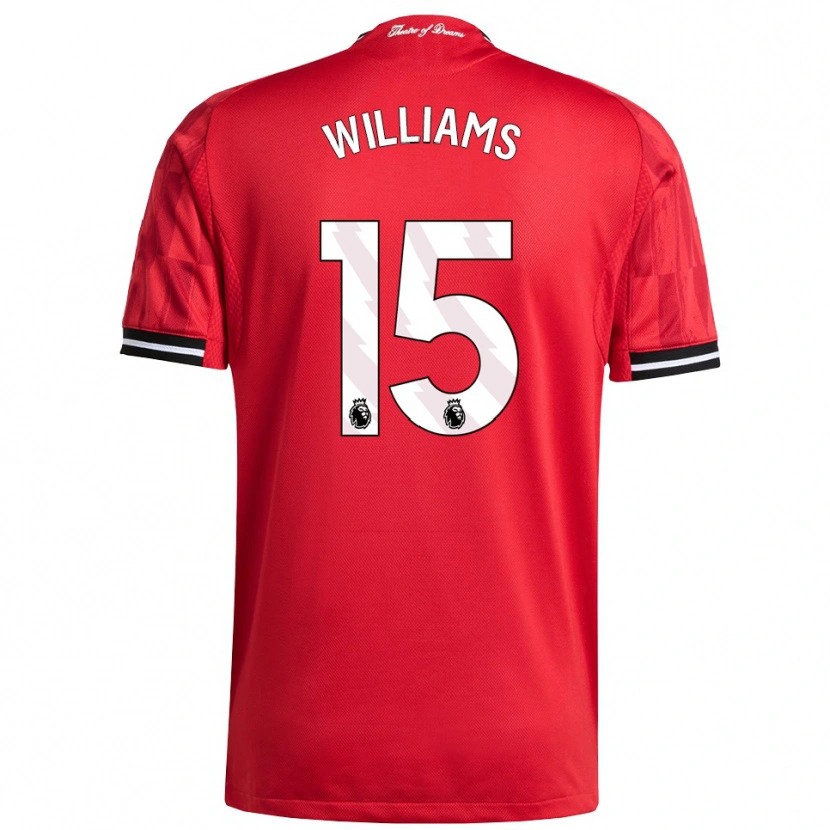 Danxen Homme Maillot Joe Williams #15 Rouge Noir Blanc Tenues Domicile 2025/26 T-Shirt