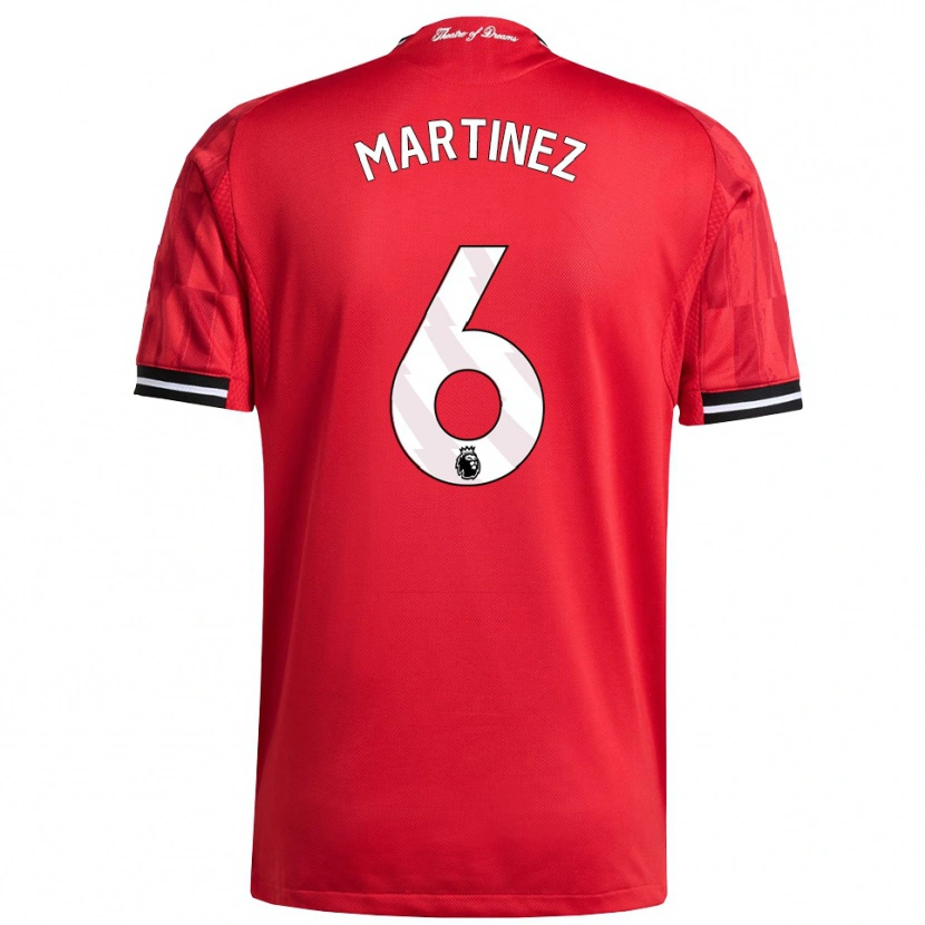 Danxen Homme Maillot Lisandro Martínez #6 Rouge Noir Blanc Tenues Domicile 2025/26 T-Shirt