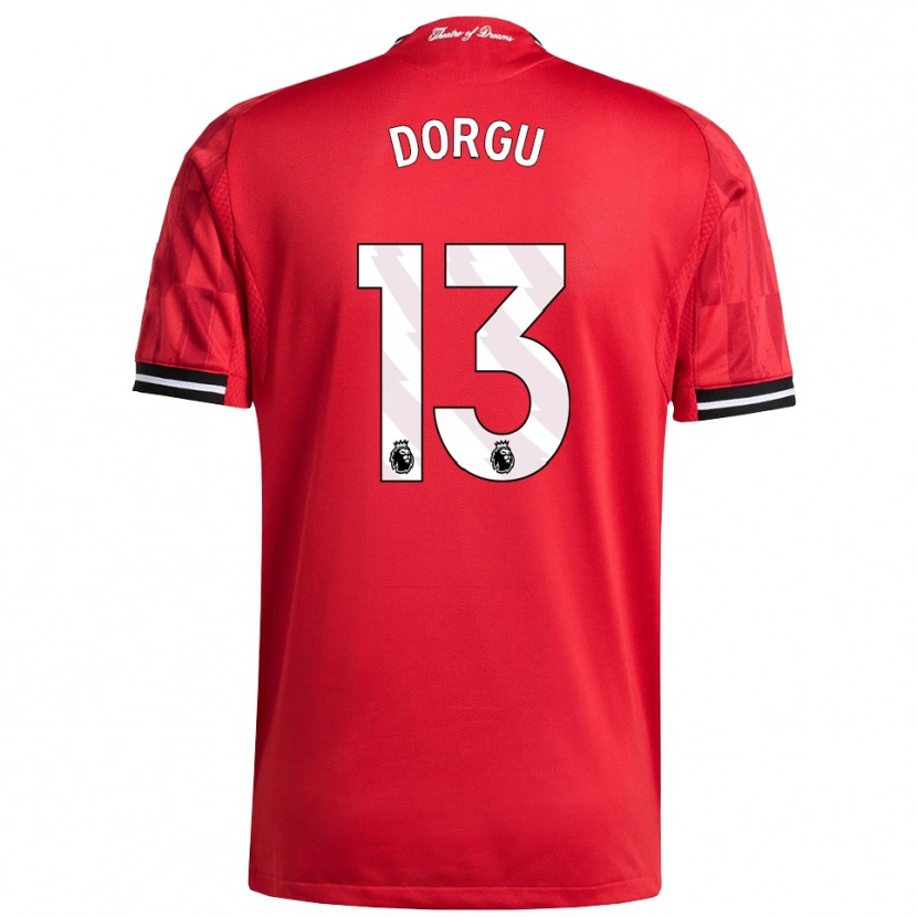 Danxen Homme Maillot Patrick Dorgu #13 Rouge Noir Blanc Tenues Domicile 2025/26 T-Shirt
