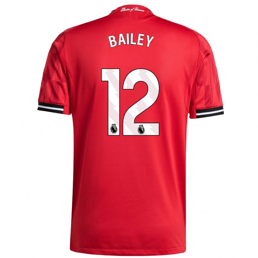 Danxen Homme Maillot James Bailey #12 Rouge Noir Blanc Tenues Domicile 2025/26 T-Shirt