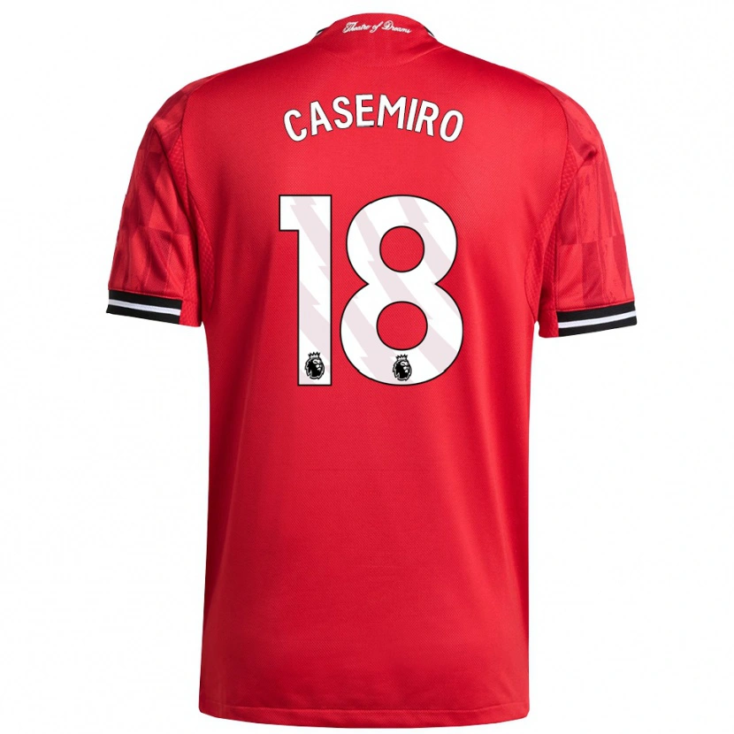 Danxen Homme Maillot Casemiro #18 Rouge Noir Blanc Tenues Domicile 2025/26 T-Shirt