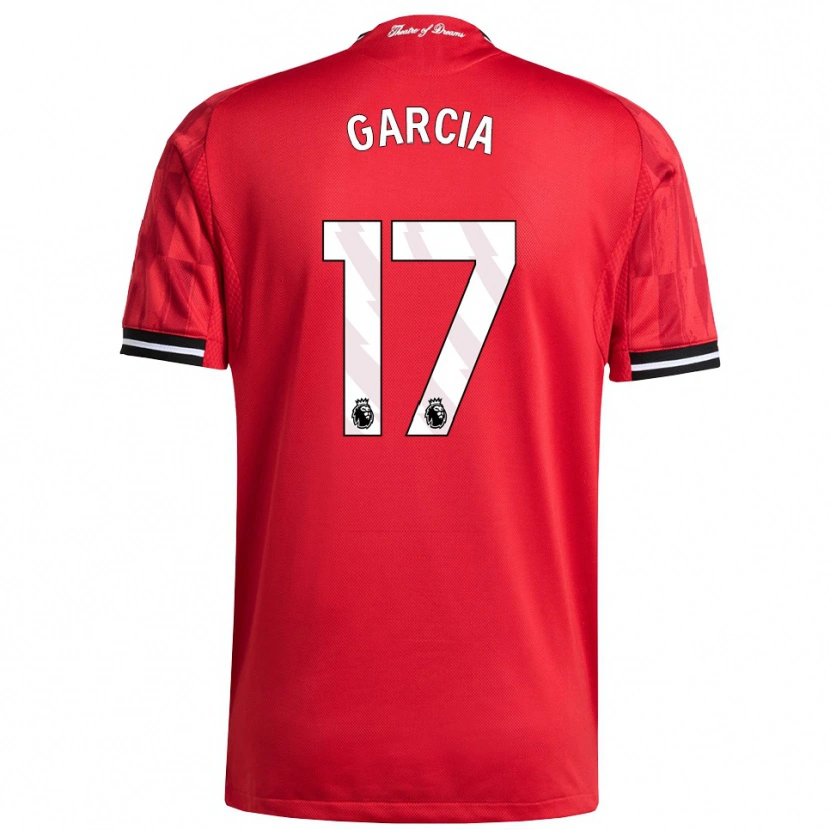 Danxen Homme Maillot Lucia Garcia #17 Rouge Noir Blanc Tenues Domicile 2025/26 T-Shirt
