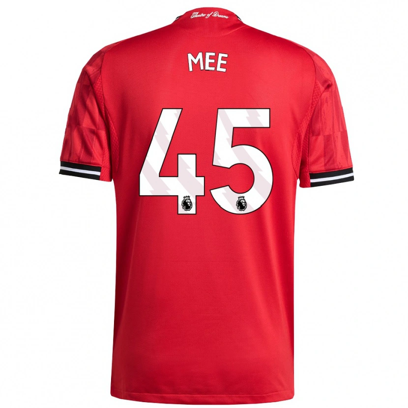 Danxen Homme Maillot Dermot Mee #45 Rouge Noir Blanc Tenues Domicile 2025/26 T-Shirt