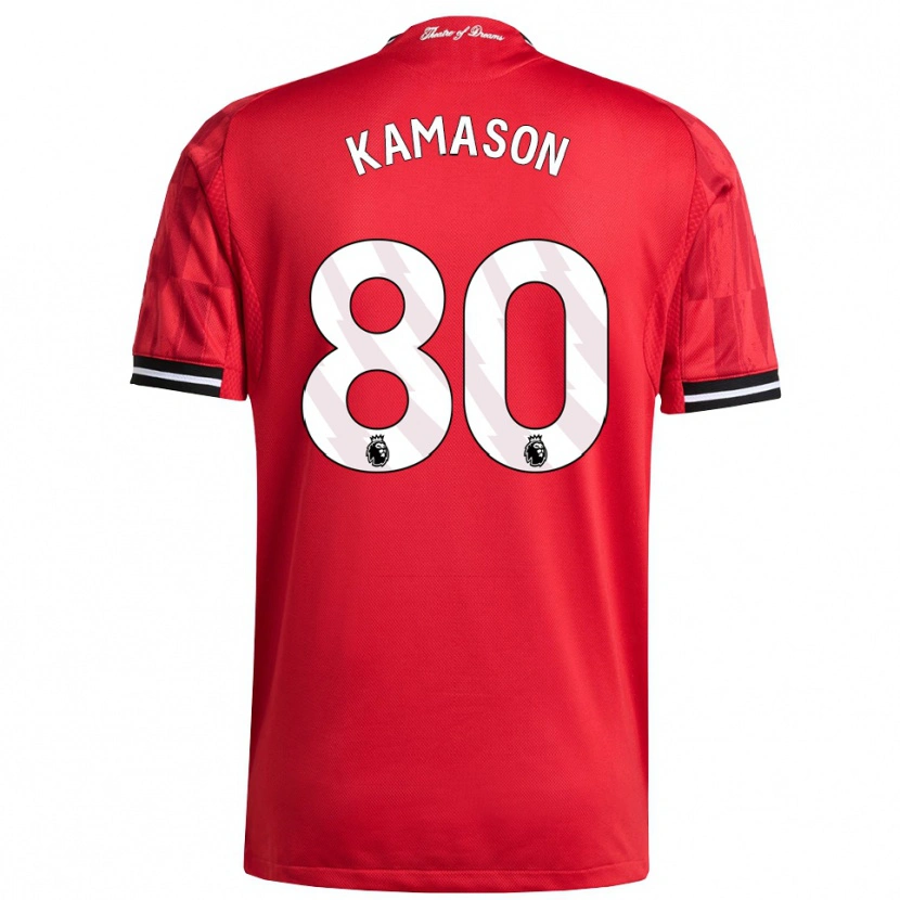 Danxen Homme Maillot Jaydan Kamason #80 Rouge Noir Blanc Tenues Domicile 2025/26 T-Shirt