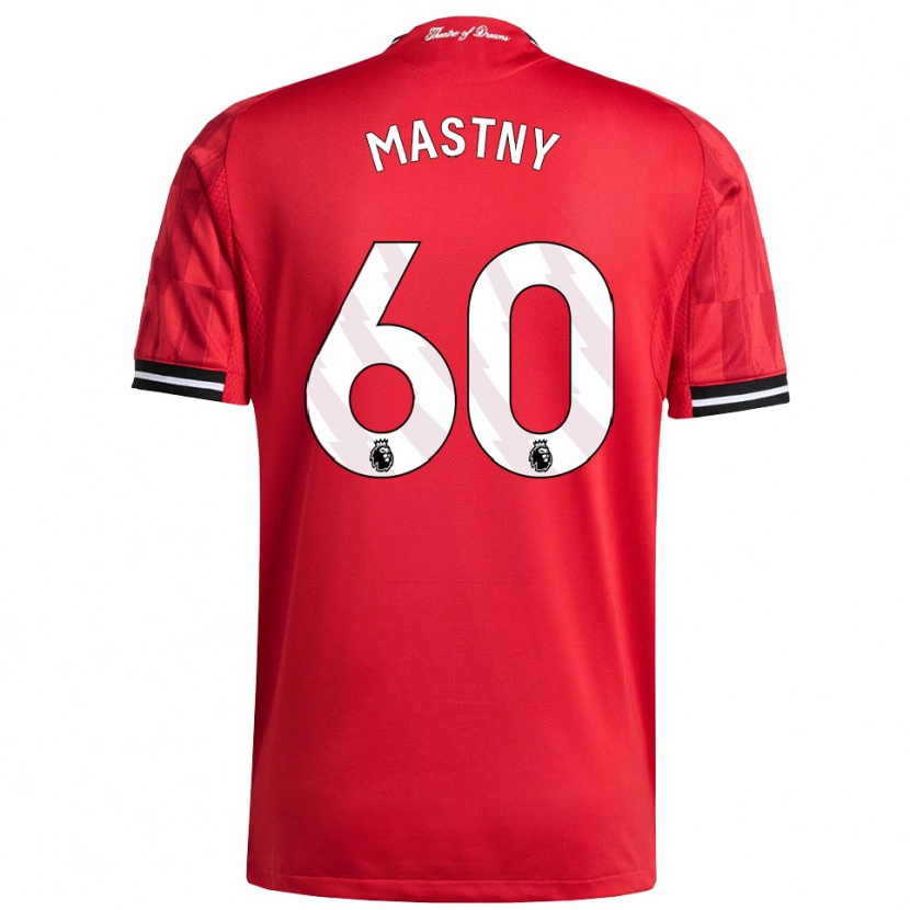 Danxen Homme Maillot Ondrej Mastny #60 Rouge Noir Blanc Tenues Domicile 2025/26 T-Shirt
