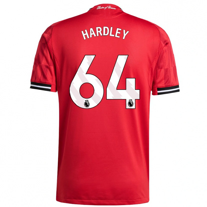Danxen Homme Maillot Bjorn Hardley #64 Rouge Noir Blanc Tenues Domicile 2025/26 T-Shirt