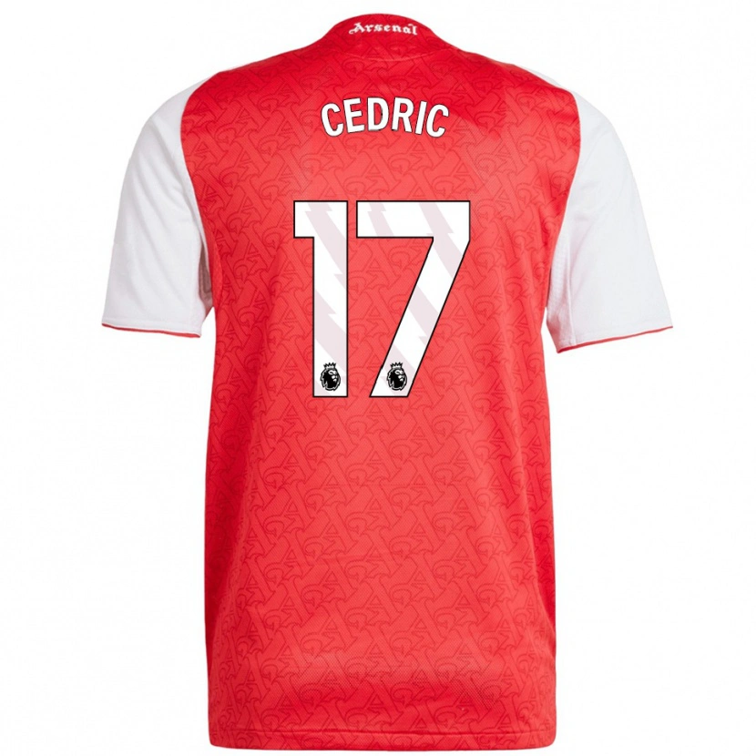Danxen Homme Maillot Cedric Soares #17 Rouge Blanc Tenues Domicile 2025/26 T-Shirt