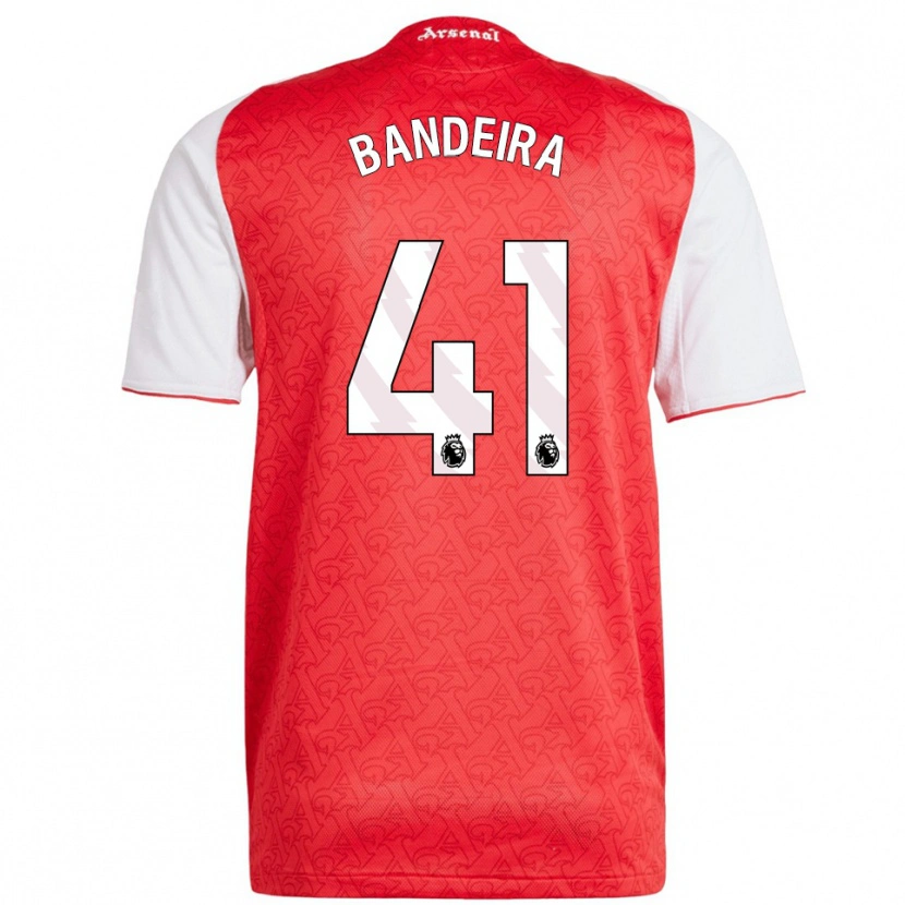 Danxen Homme Maillot Mauro Bandeira #41 Rouge Blanc Tenues Domicile 2025/26 T-Shirt