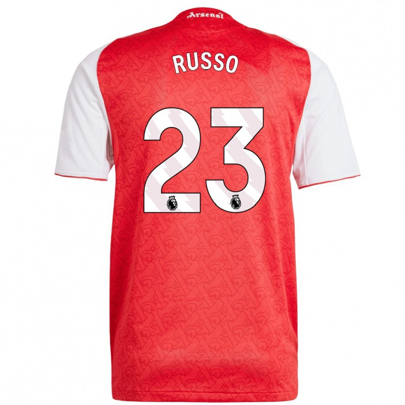 Danxen Homme Maillot Alessia Russo #23 Rouge Blanc Tenues Domicile 2025/26 T-Shirt