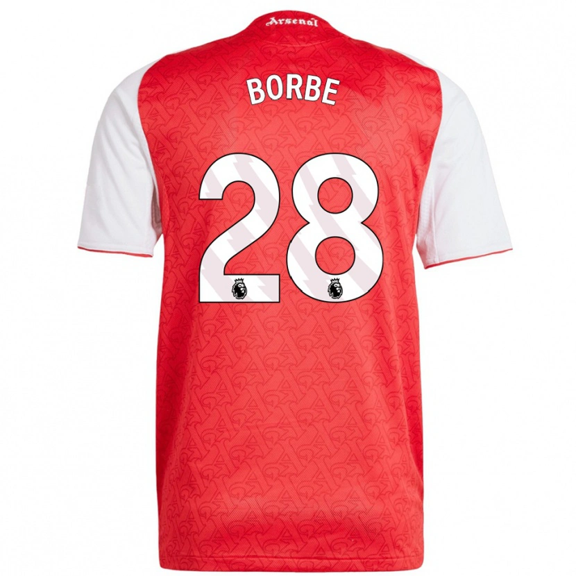 Danxen Homme Maillot Anneke Borbe #28 Rouge Blanc Tenues Domicile 2025/26 T-Shirt