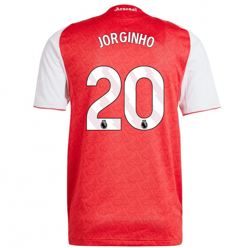 Danxen Homme Maillot Jorginho #20 Rouge Blanc Tenues Domicile 2025/26 T-Shirt