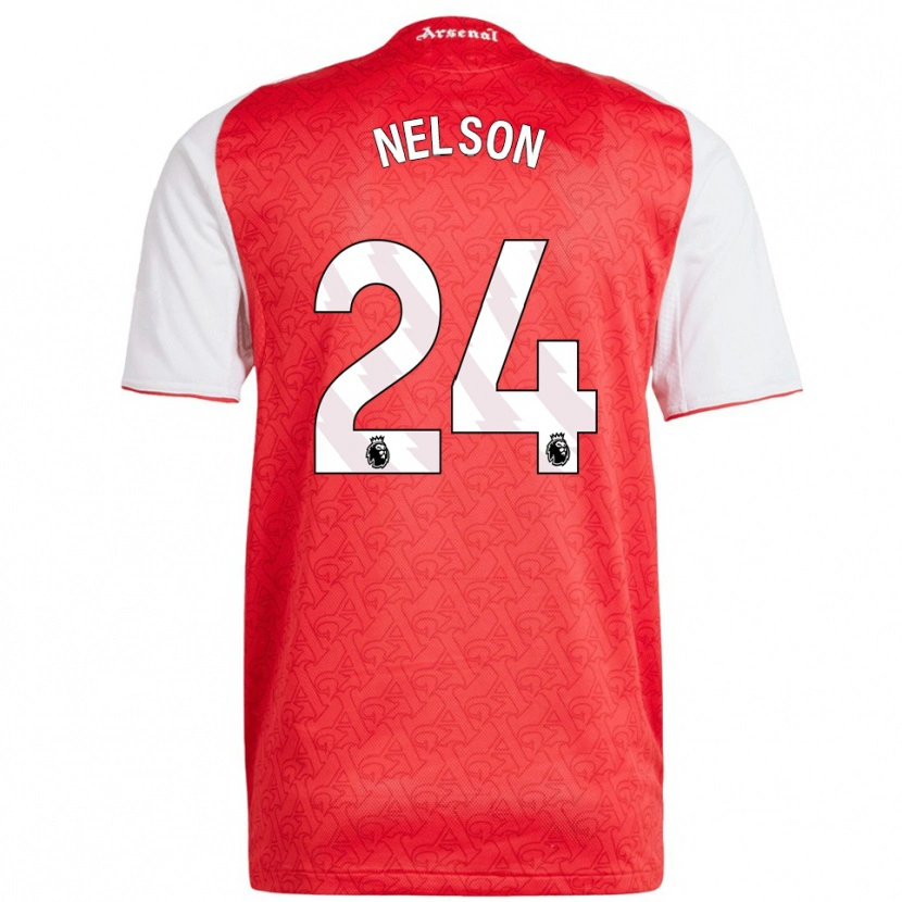 Danxen Homme Maillot Reiss Nelson #24 Rouge Blanc Tenues Domicile 2025/26 T-Shirt