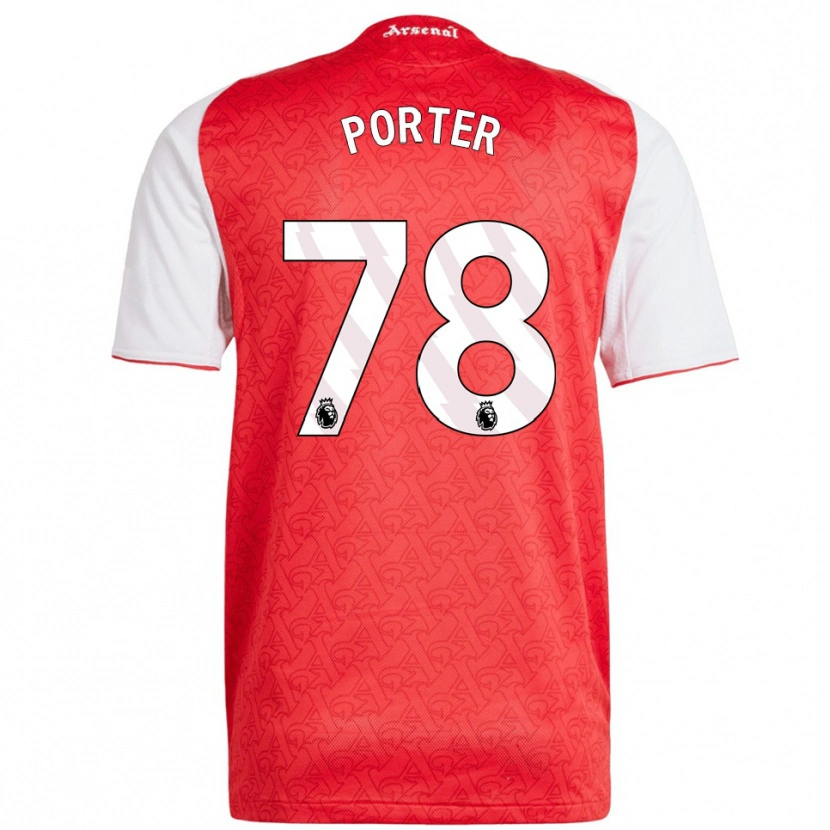 Danxen Homme Maillot Jack Porter #78 Rouge Blanc Tenues Domicile 2025/26 T-Shirt