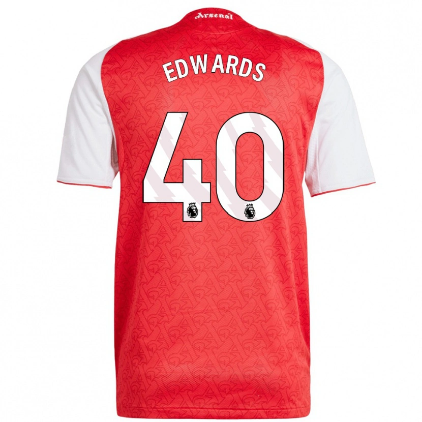 Danxen Homme Maillot Khayon Edwards #40 Rouge Blanc Tenues Domicile 2025/26 T-Shirt
