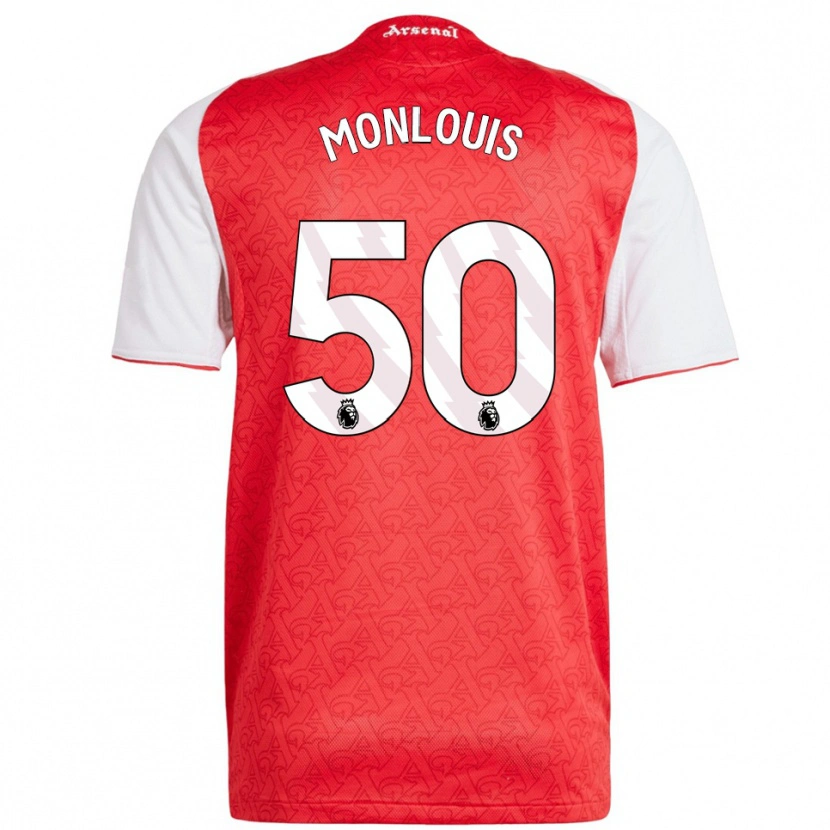 Danxen Homme Maillot Zane Monlouis #50 Rouge Blanc Tenues Domicile 2025/26 T-Shirt