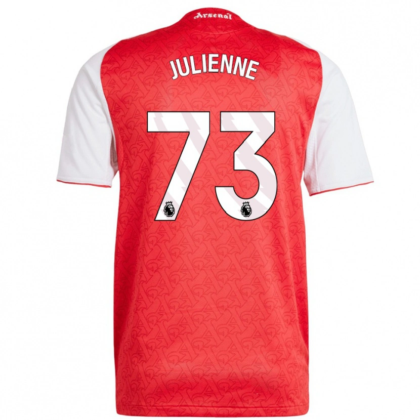 Danxen Homme Maillot Theo Julienne #73 Rouge Blanc Tenues Domicile 2025/26 T-Shirt
