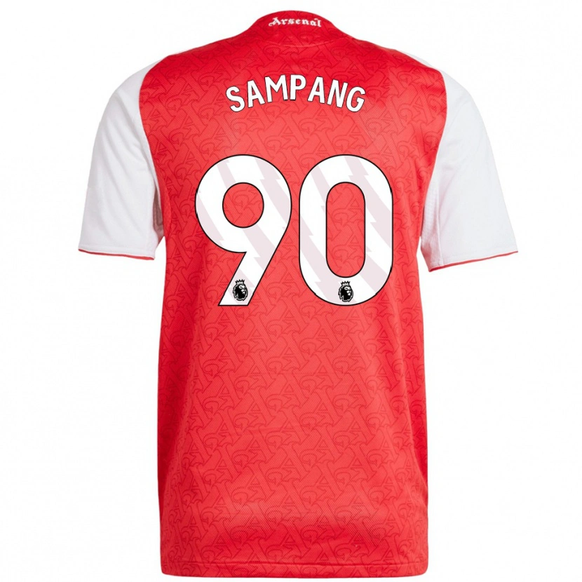 Danxen Homme Maillot Saurap Sampang #90 Rouge Blanc Tenues Domicile 2025/26 T-Shirt