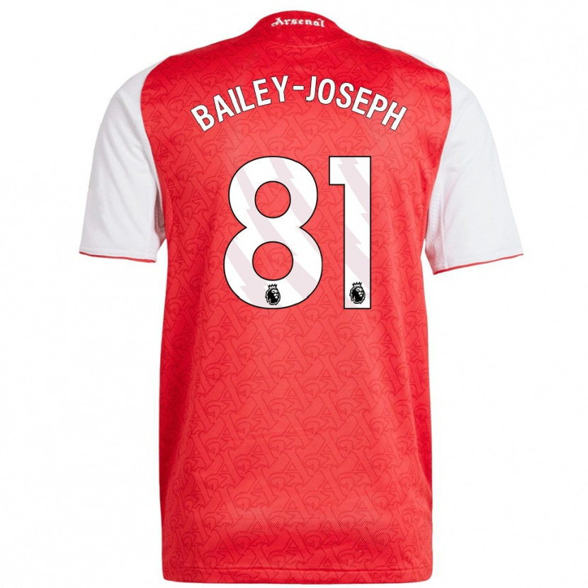 Danxen Homme Maillot Brando Bailey-Joseph #81 Rouge Blanc Tenues Domicile 2025/26 T-Shirt
