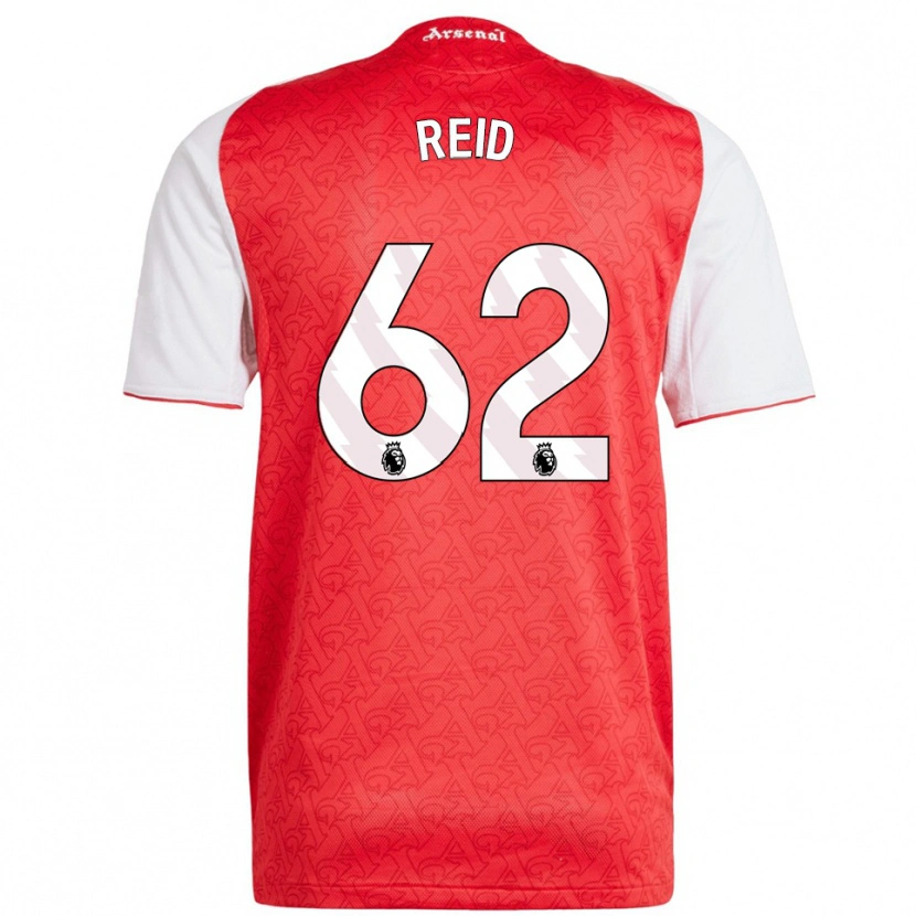 Danxen Homme Maillot Katie Reid #62 Rouge Blanc Tenues Domicile 2025/26 T-Shirt