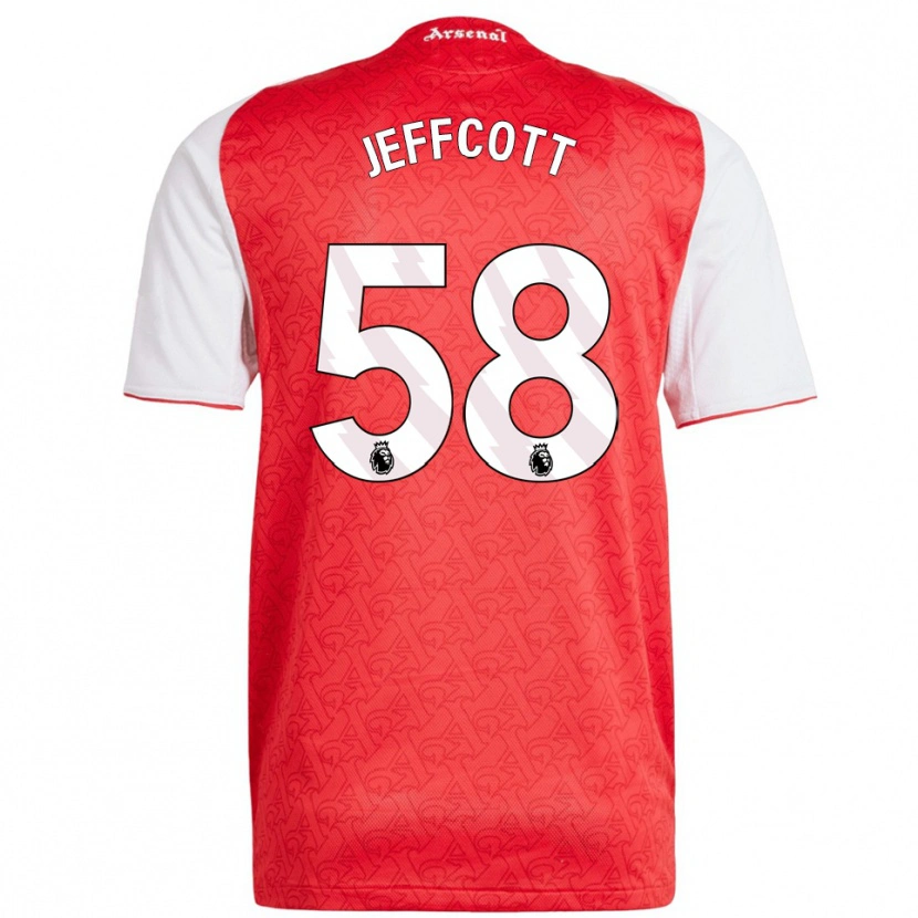 Danxen Homme Maillot Henry Jeffcott #58 Rouge Blanc Tenues Domicile 2025/26 T-Shirt