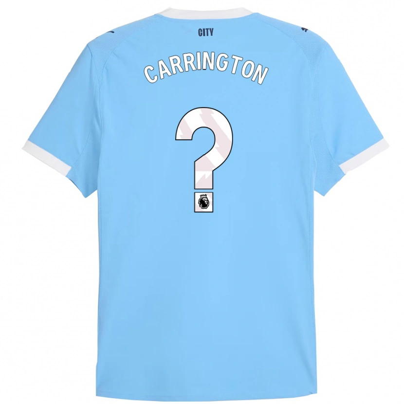 Danxen Homme Maillot Theo Carrington #0 Bleu Ciel Blanc Tenues Domicile 2025/26 T-Shirt
