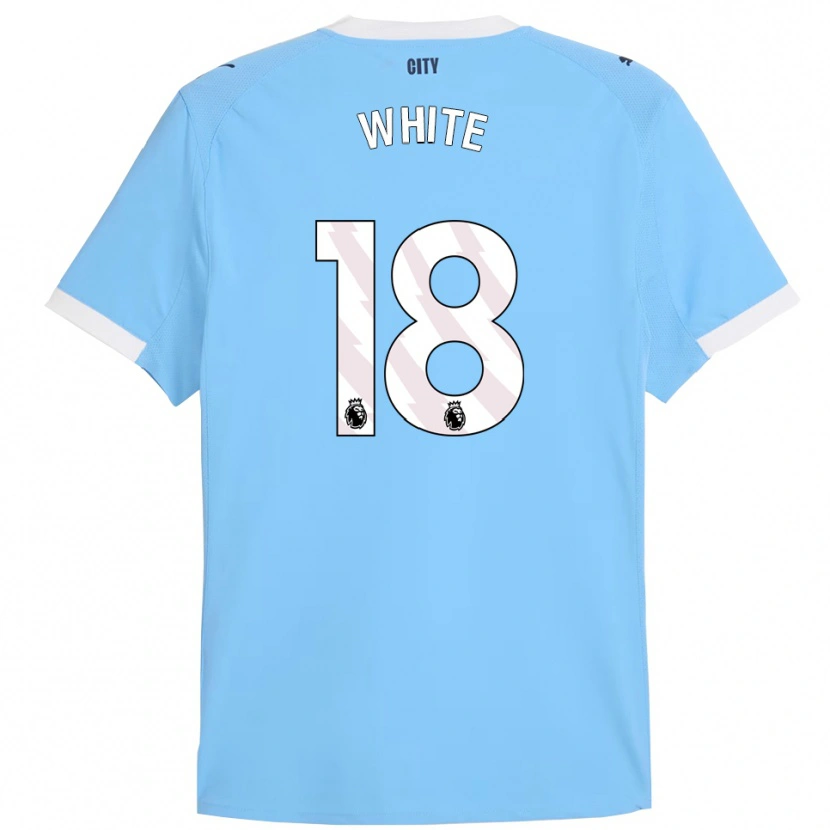 Danxen Homme Maillot Ellen White #18 Bleu Ciel Blanc Tenues Domicile 2025/26 T-Shirt
