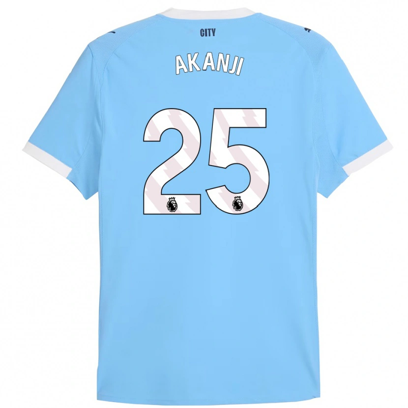 Danxen Homme Maillot Manuel Akanji #25 Bleu Ciel Blanc Tenues Domicile 2025/26 T-Shirt