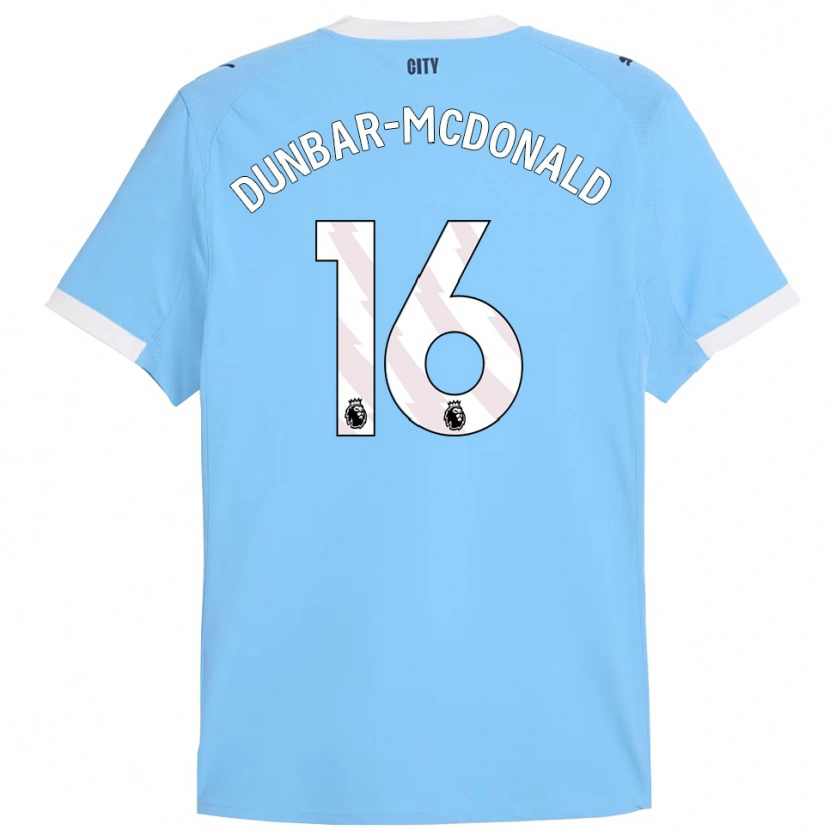 Danxen Homme Maillot Christian Dunbar-Mcdonald #16 Bleu Ciel Blanc Tenues Domicile 2025/26 T-Shirt