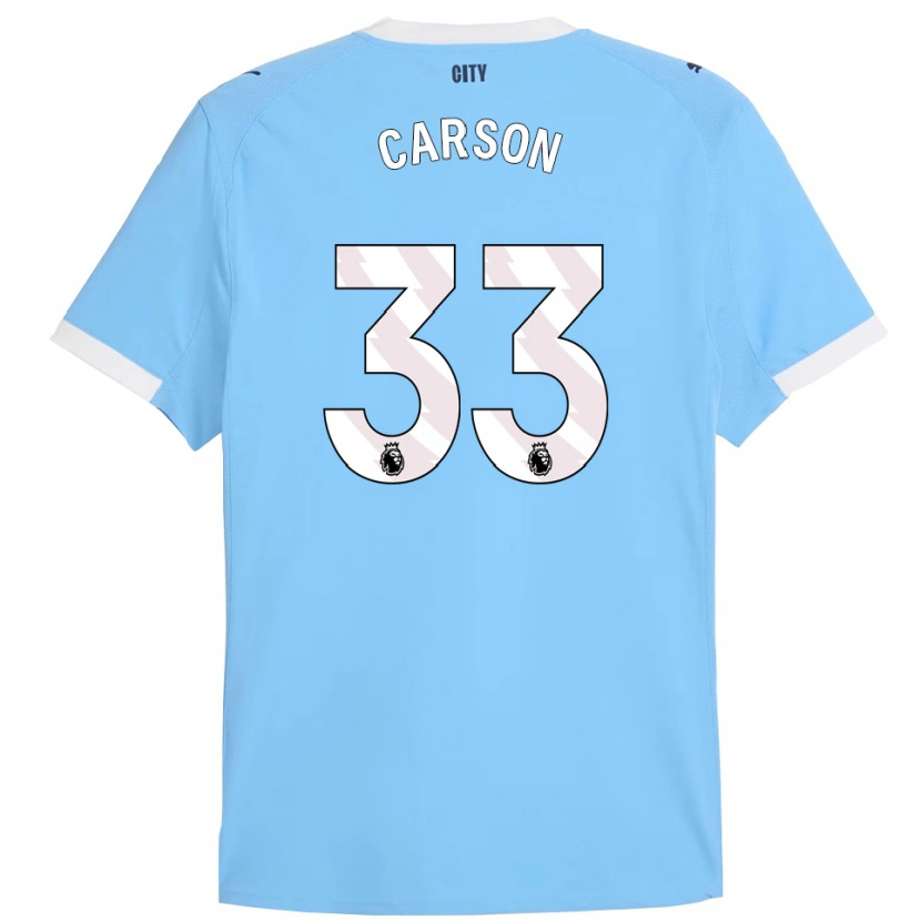 Danxen Homme Maillot Scott Carson #33 Bleu Ciel Blanc Tenues Domicile 2025/26 T-Shirt