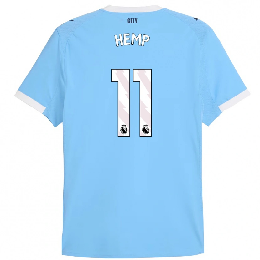 Danxen Homme Maillot Lauren Hemp #11 Bleu Ciel Blanc Tenues Domicile 2025/26 T-Shirt