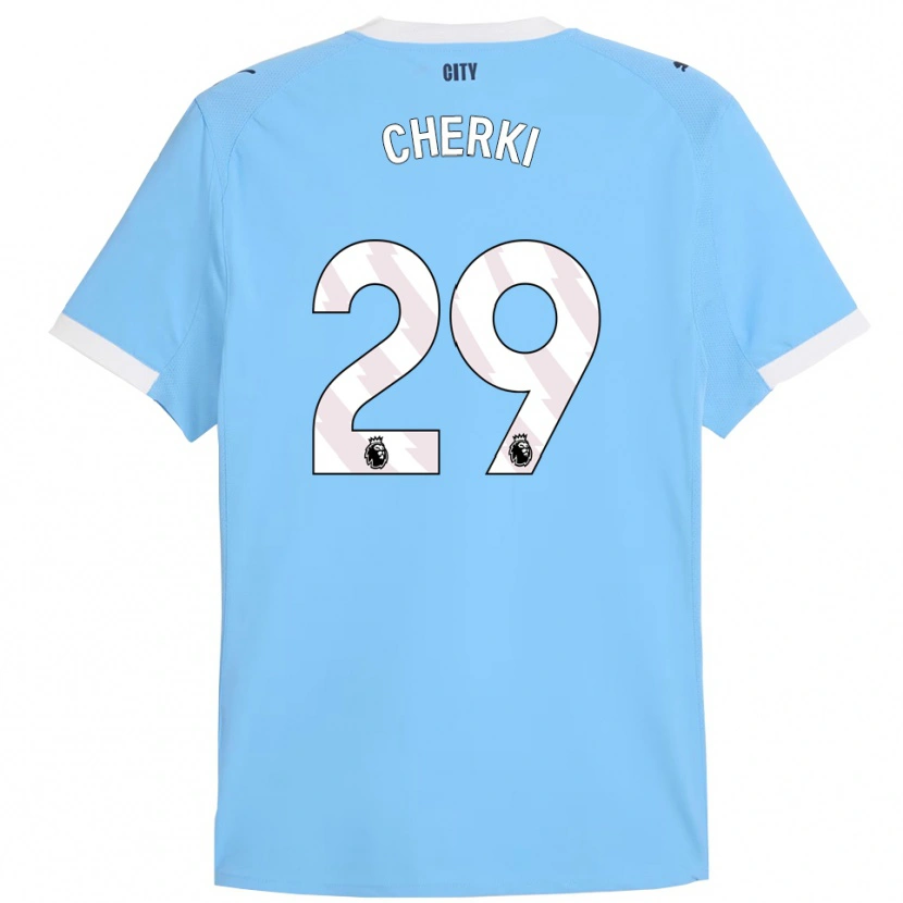 Danxen Homme Maillot Rayan Cherki #29 Bleu Ciel Blanc Tenues Domicile 2025/26 T-Shirt