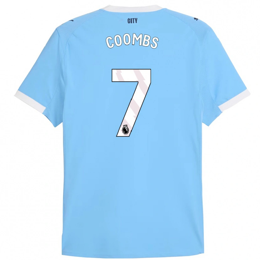 Danxen Homme Maillot Laura Coombs #7 Bleu Ciel Blanc Tenues Domicile 2025/26 T-Shirt