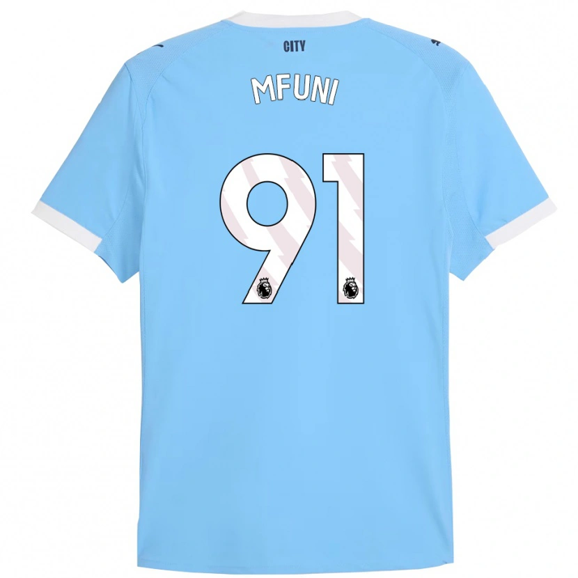 Danxen Homme Maillot Stephen Mfuni #91 Bleu Ciel Blanc Tenues Domicile 2025/26 T-Shirt