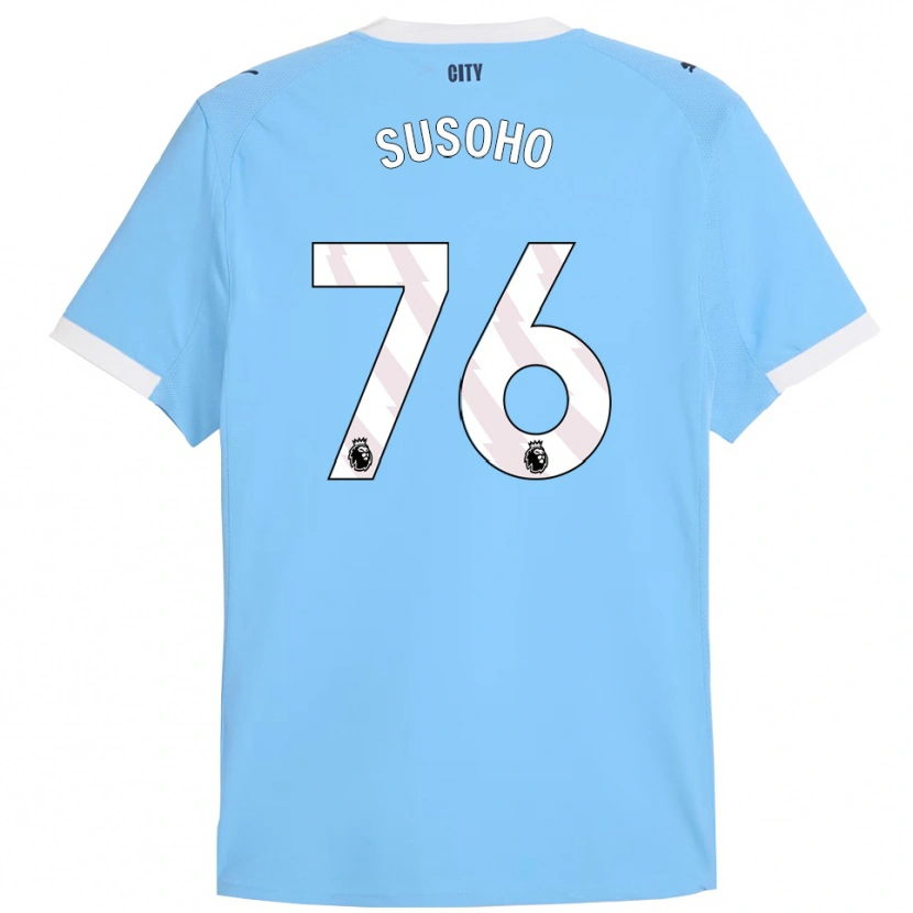 Danxen Homme Maillot Mahamadou Susoho #76 Bleu Ciel Blanc Tenues Domicile 2025/26 T-Shirt