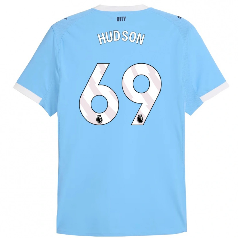 Danxen Homme Maillot Max Hudson #69 Bleu Ciel Blanc Tenues Domicile 2025/26 T-Shirt
