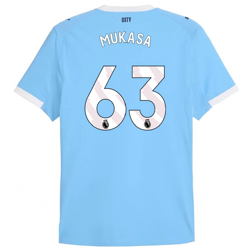 Danxen Homme Maillot Divine Mukasa #63 Bleu Ciel Blanc Tenues Domicile 2025/26 T-Shirt
